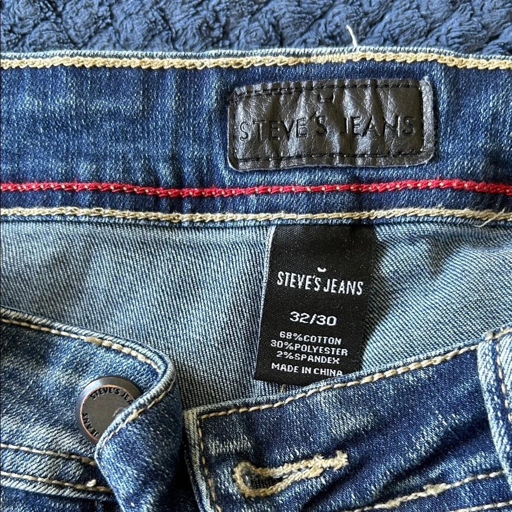 Steve's Jeans Men's Slim Fit Blue Jeans - Picture 3 of 8